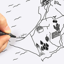 Load image into Gallery viewer, Vicinity Store A3 Screen Printed Mornington Peninsula illustration