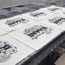 Load image into Gallery viewer, Vicinity Store Melbourne Coffee Lover, illustrated screen printed tea towel