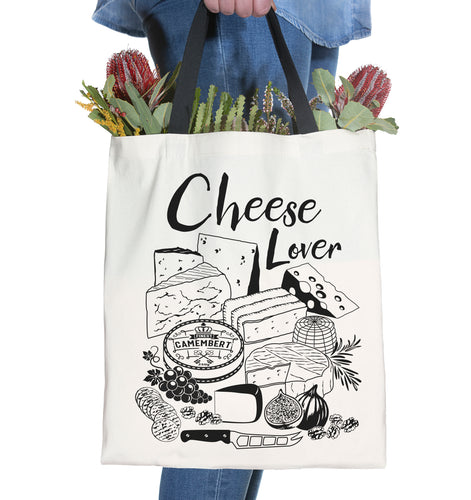 Cheese Lover Screen Printed Tote Bag