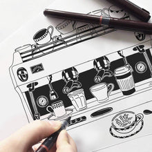 Load image into Gallery viewer, Vicinity Store A3 Screen Printed Melbourne Coffee Lover illustration