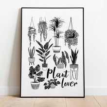 Load image into Gallery viewer, a3-screen-printed-plant-lover-illustration-Vicinity-Store.jpg