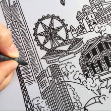Load image into Gallery viewer, Vicinity Store A4 Screen Printed Melbourne CBD illustration