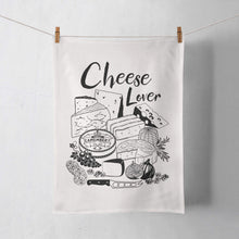 Load image into Gallery viewer, Vicinity Store Cheese Lover screen printed, linen, cotton tea towel