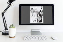Load image into Gallery viewer, Vicinity Store Gin Lover screen printed, linen, cotton tea towel