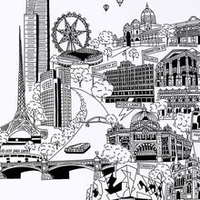 Load image into Gallery viewer, Vicinity Store Melbourne CIty illustration, screen printed tote bag