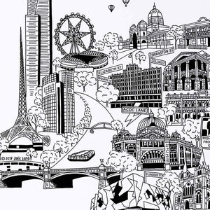 Vicinity Store Melbourne CIty illustration, screen printed tote bag