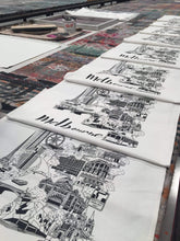 Load image into Gallery viewer, Vicinity Store Melbourne illustrated screen printed tea towel