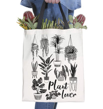 Load image into Gallery viewer, plant-lover-illustration-screen-printed-tote-bag- Vicinity-store.jpg