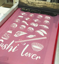 Load image into Gallery viewer, Vicinity Store Sushi Lover illustration, screen printed tote bag